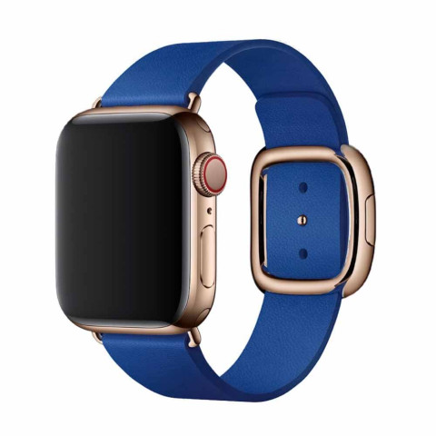 Кожаный ремешок Modern Buckle Leather для Apple Watch 38/40/41mm Gold/Cosmos blue Кожаный ремешок Modern Buckle Leather для Apple Watch 38/40/41mm Gold/Cosmos blue